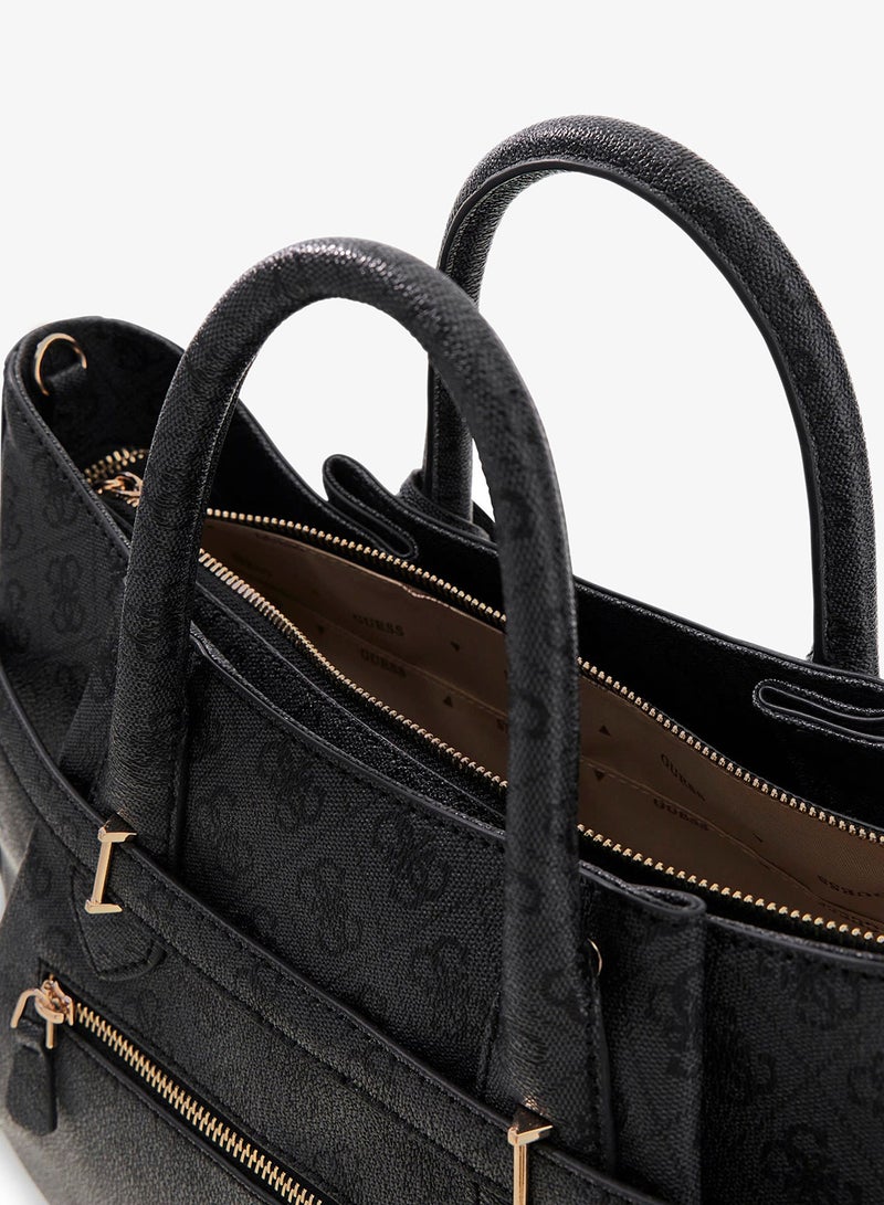 GUESS Yesba Logo Detail Satchel Bag - Image 5